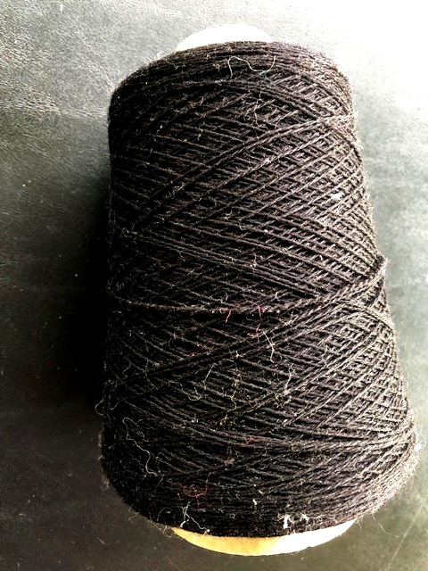 Jagger 2/24 wool - black - only  1 cone, 8 oz